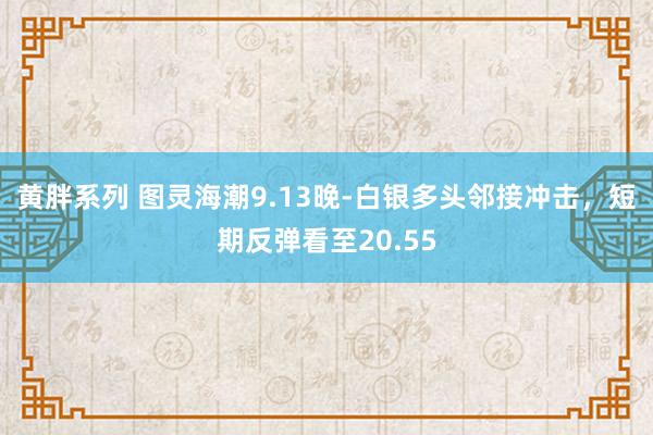 黄胖系列 图灵海潮9.13晚-白银多头邻接冲击，短期反弹看至20.55