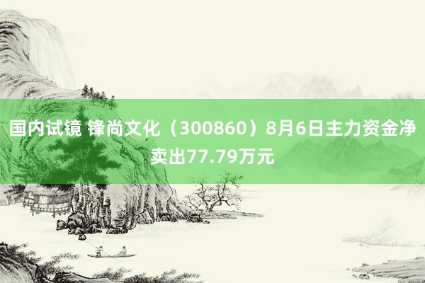 国内试镜 锋尚文化（300860）8月6日主力资金净卖出77.79万元