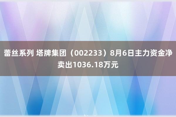 蕾丝系列 塔牌集团（002233）8月6日主力资金净卖出1036.18万元