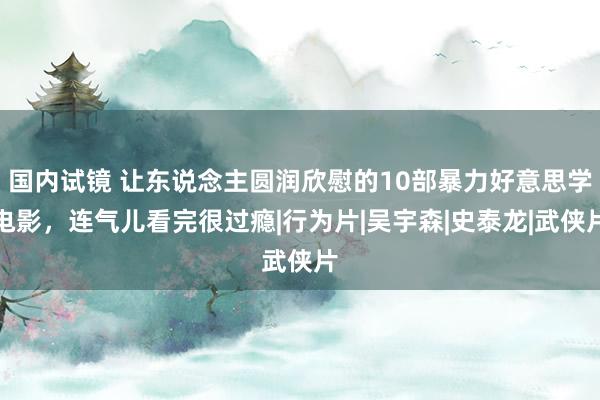 国内试镜 让东说念主圆润欣慰的10部暴力好意思学电影，连气儿看完很过瘾|行为片|吴宇森|史泰龙|武侠片