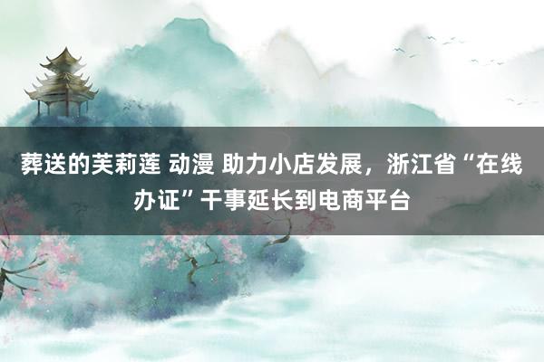 葬送的芙莉莲 动漫 助力小店发展，浙江省“在线办证”干事延长到电商平台